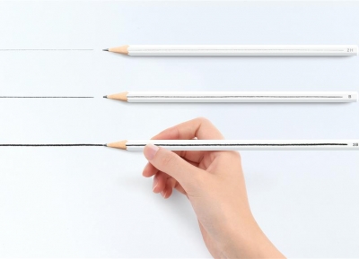 笔芯粗细线条跃上笔身 一眼辨别铅笔种类,日本设计师推出「笔迹铅笔」