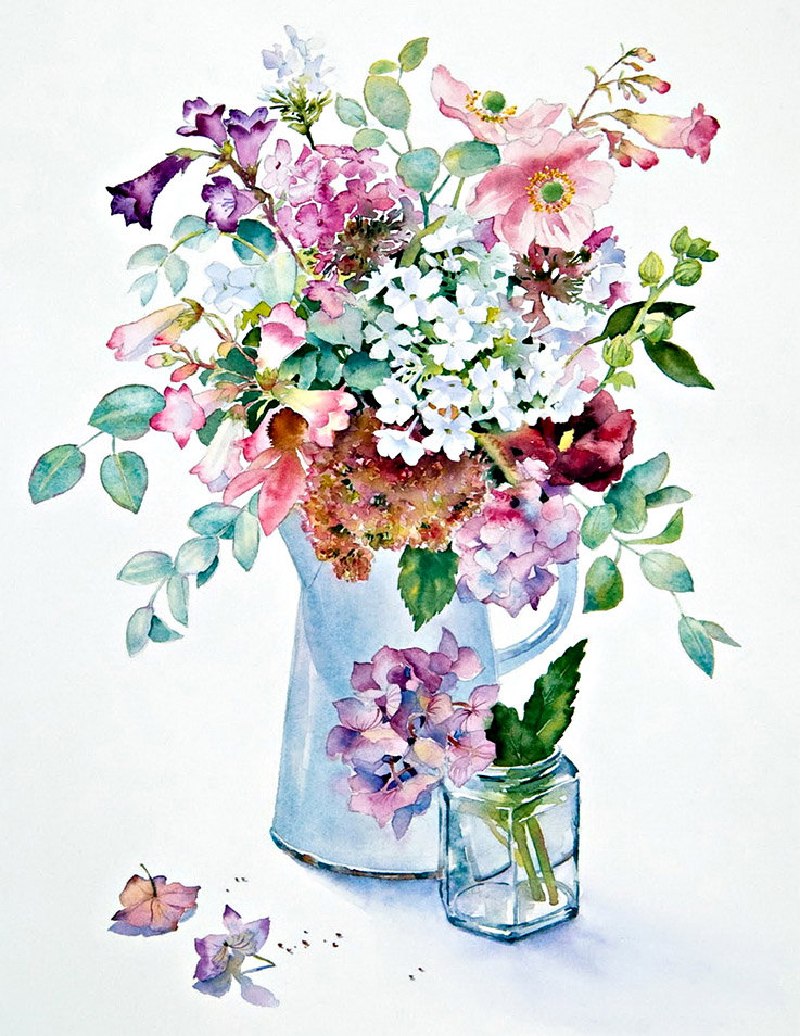 Ann Mortimer清新透亮的水彩花卉