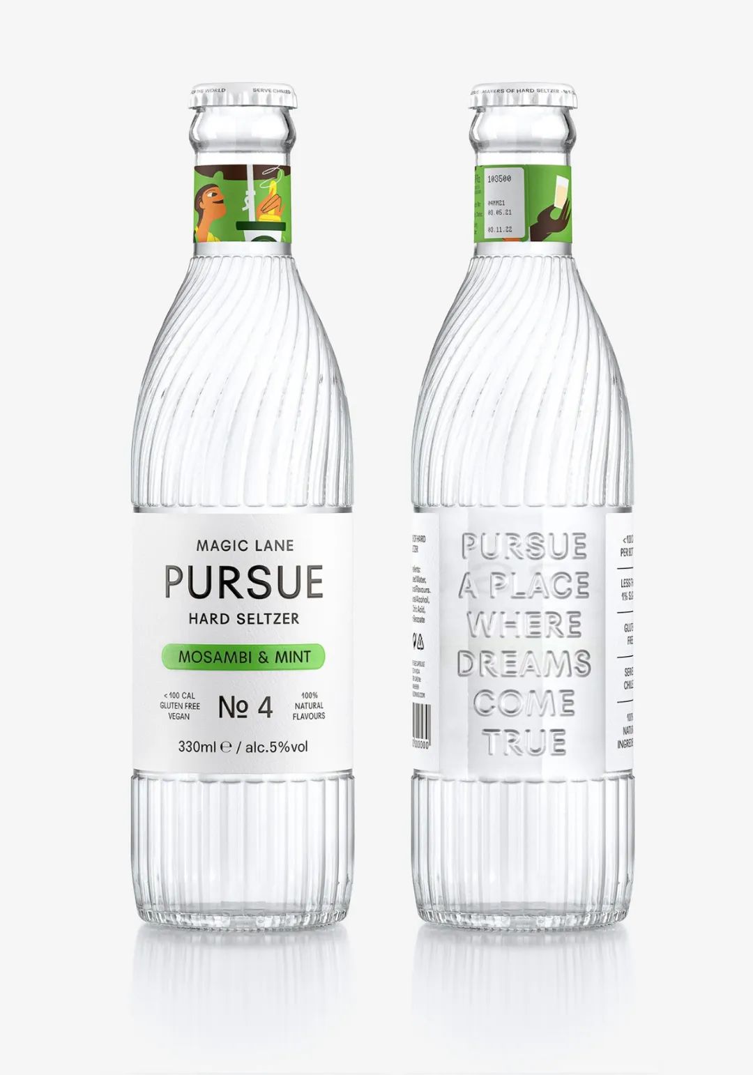 Pursue Hard Seltzer饮料品牌包装设计