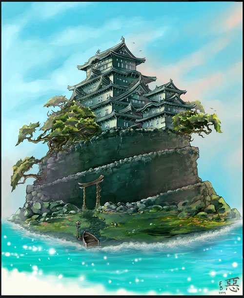 40张幻想世界城堡插画