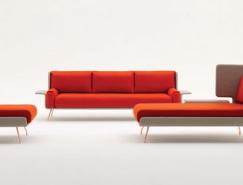 Knoll：优雅实用的红色沙发设