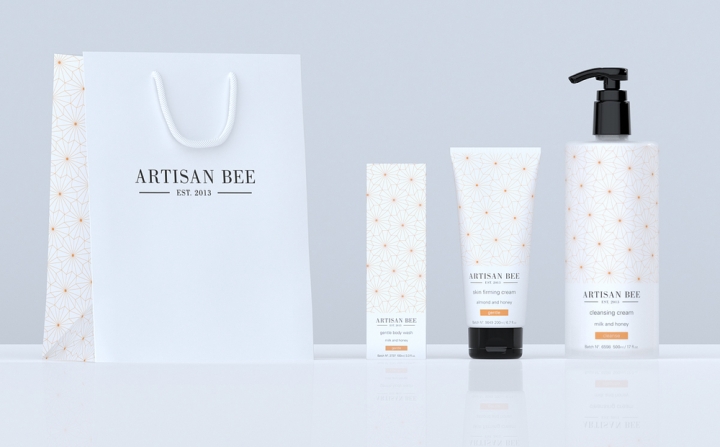 Artisan Bee优雅的化妆品包装设计