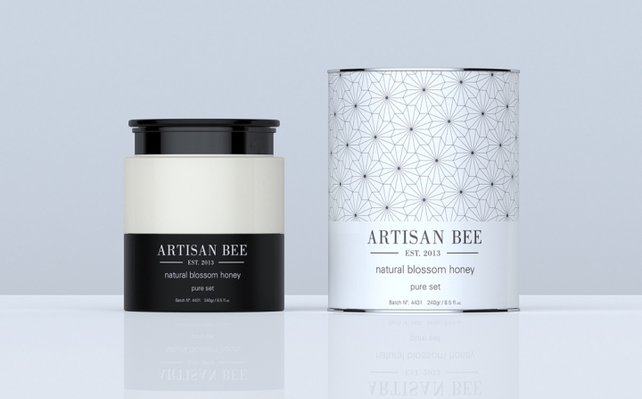 Artisan Bee优雅的化妆品包装设计