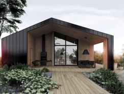 酷酷的黑白林中住宅装修效果图设计