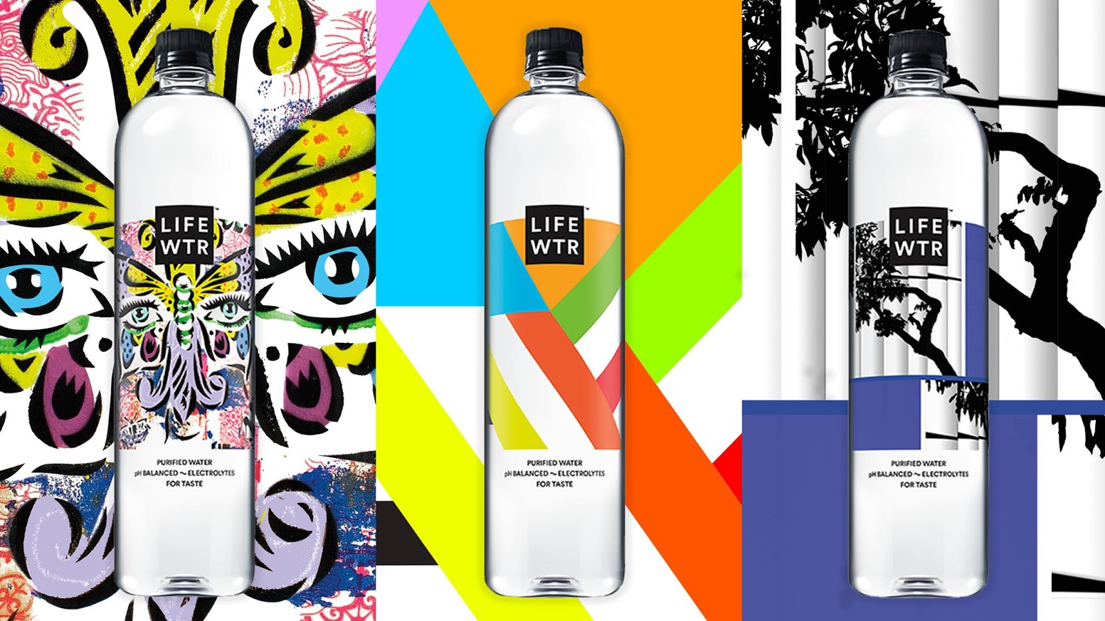 每瓶水都是一件艺术品：LIFEWTR纯净水包装设计