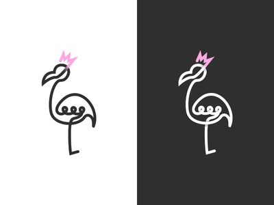 标志设计元素应用实例：火烈鸟
