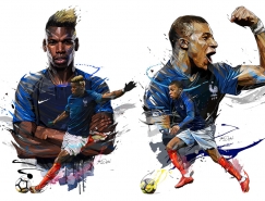 巴黎插画师Yann Dalon：世界杯法国队球星肖像插画