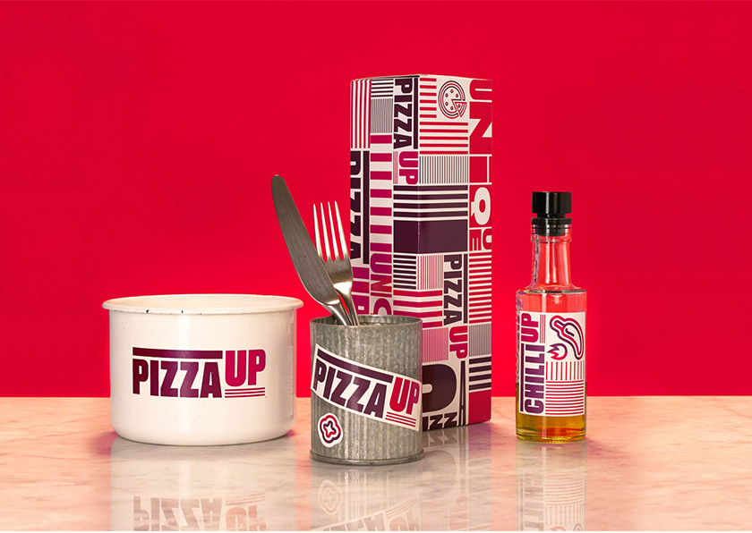 韩国比萨连锁餐厅PizzaUp品牌新形象