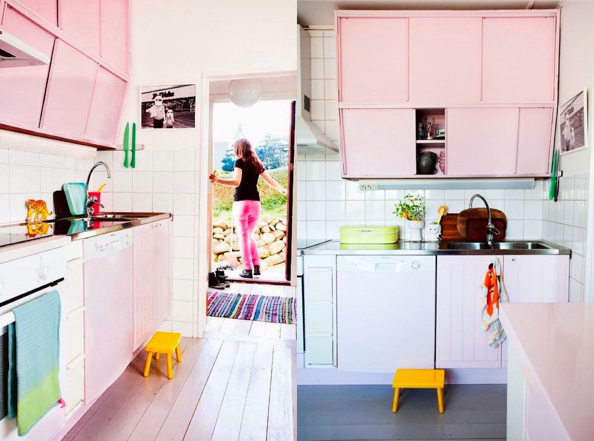 50个浪漫粉色厨房设计