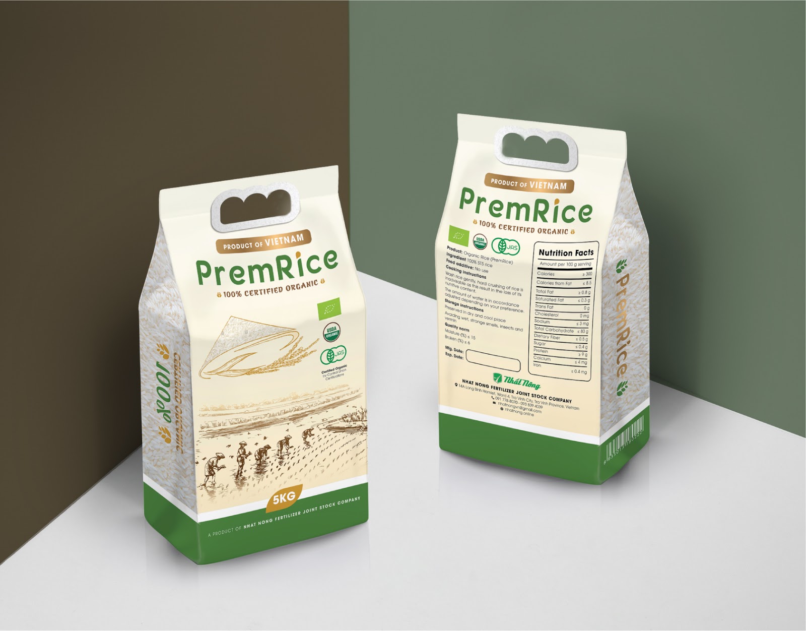 越南Premrice大米包装设计