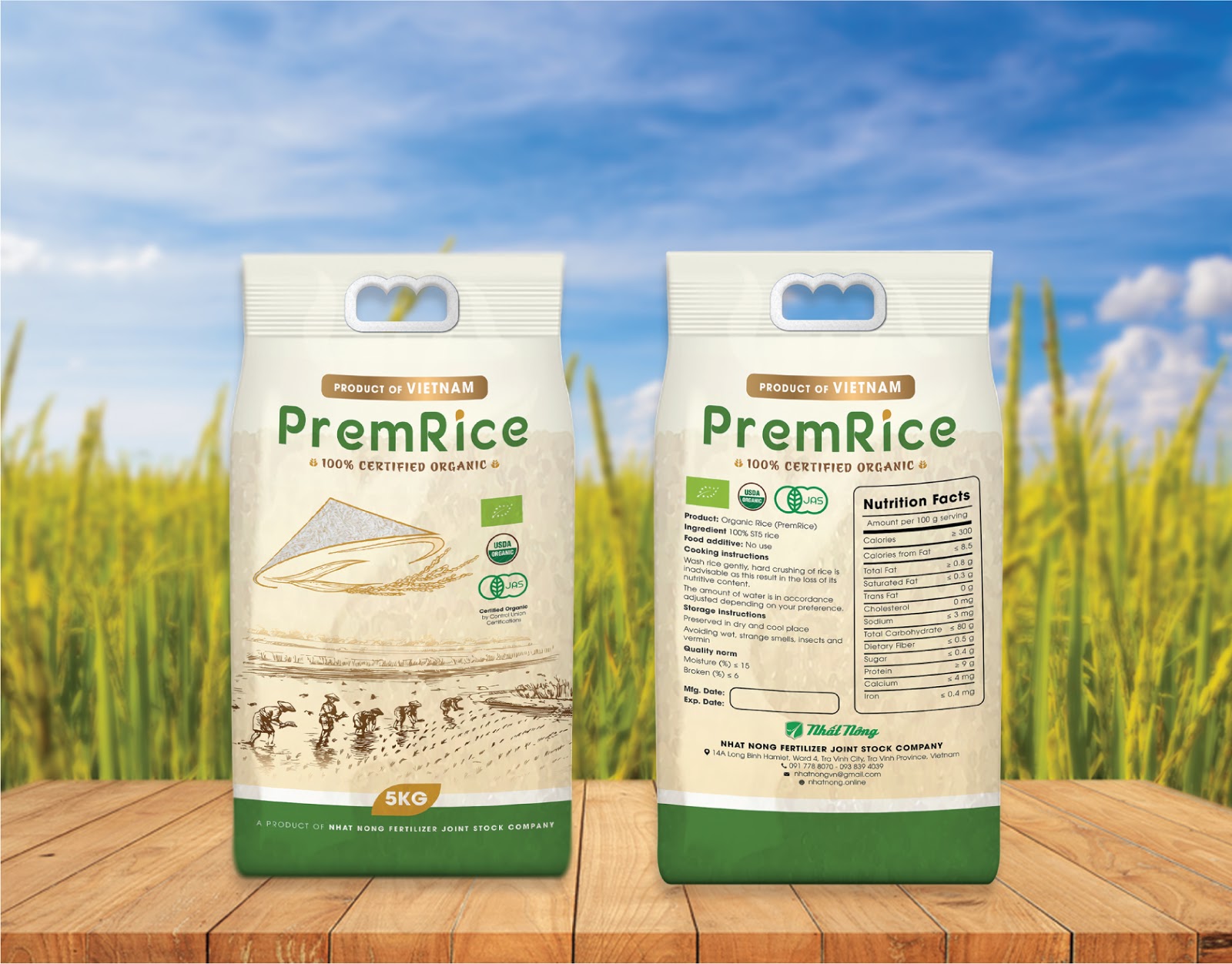 越南Premrice大米包装设计