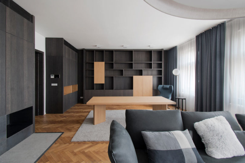 布拉格很有质感的黑色公寓设计
