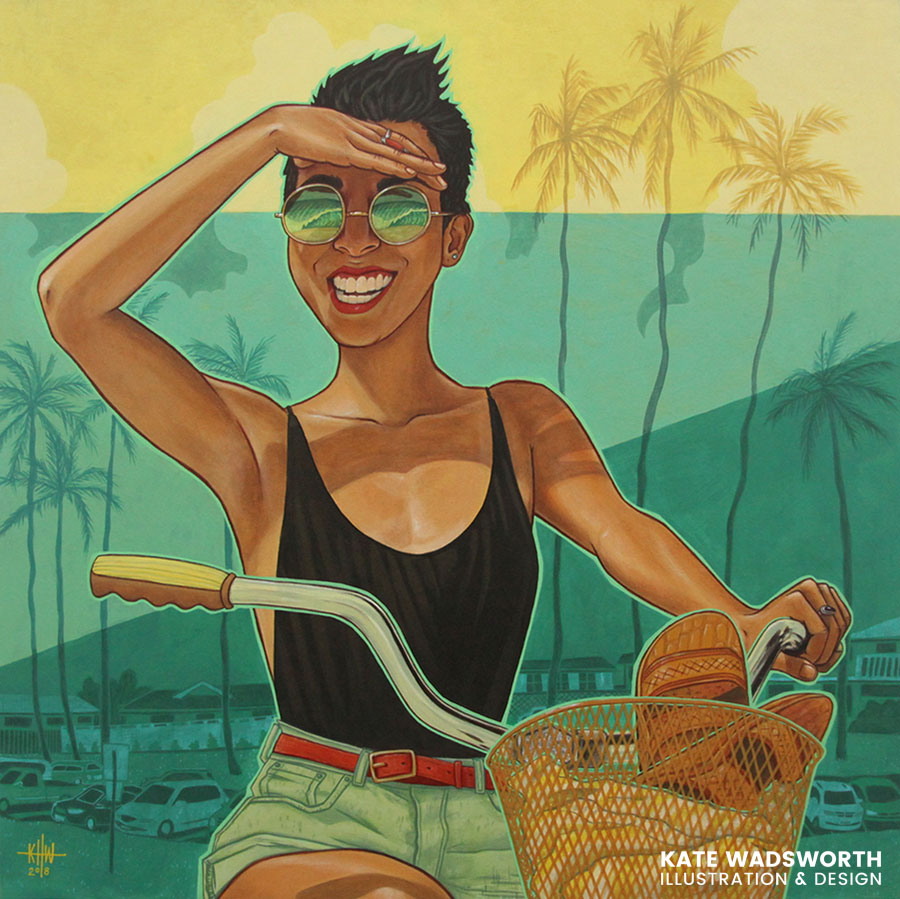夏威夷的夏天：Kate Wadsworth插画作品欣赏