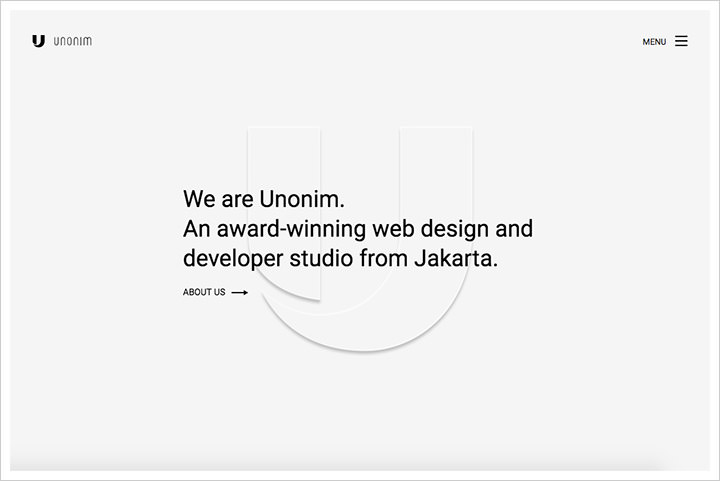 50个纯净极简风格网页设计