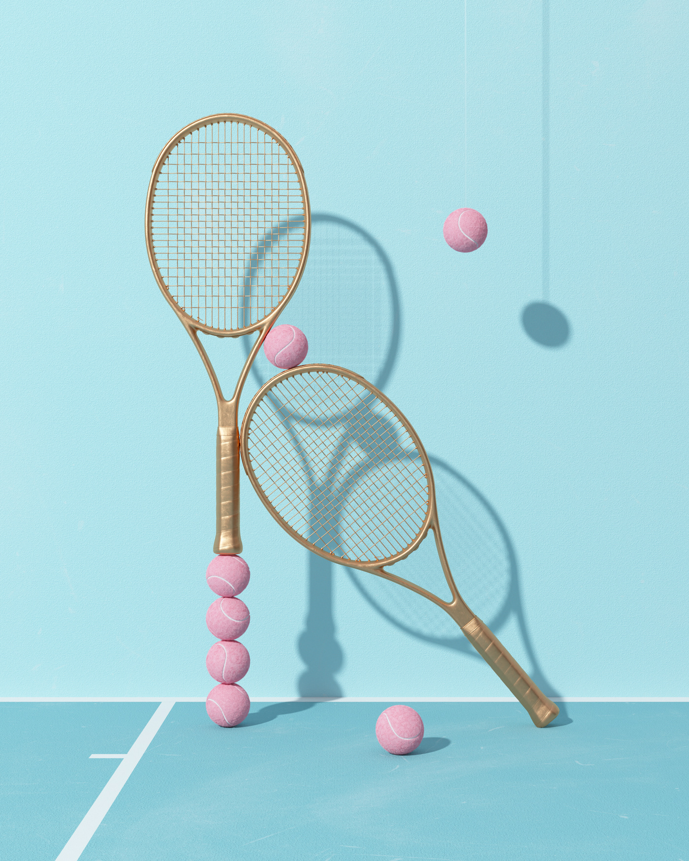 molistudio网球主题插图设计欣赏
