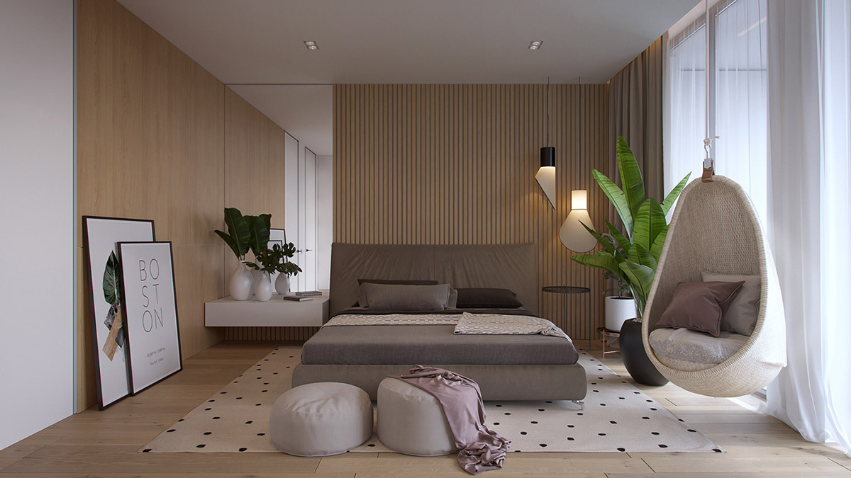 木质元素的清新时尚公寓设计