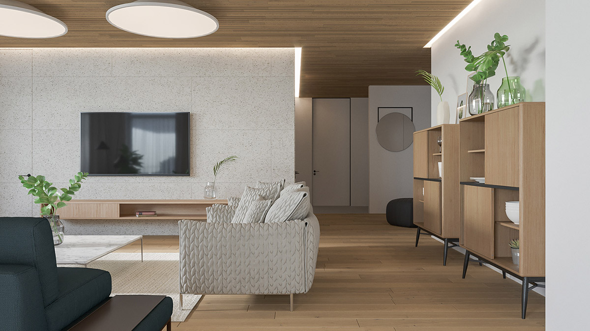 木质元素的清新时尚公寓设计