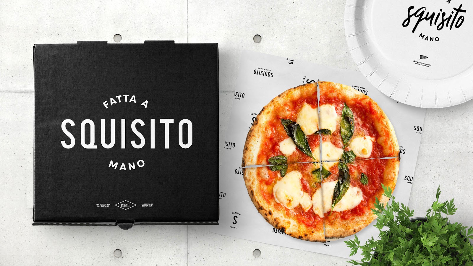 Squisito Fatta a Mano比萨包装设计