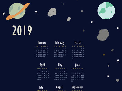 19款国外漂亮的2019日历设计