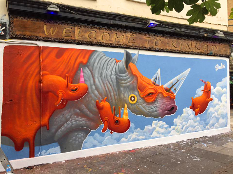 Dulk动物主题街头壁画作品