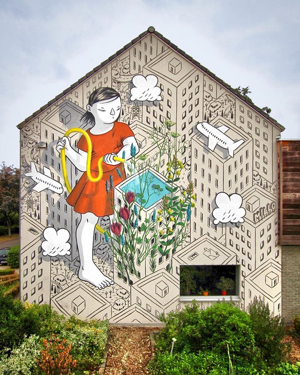 意大利艺术家Millo创意街头墙壁涂鸦作品
