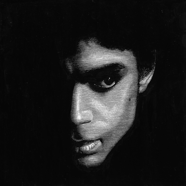 Leib Chigrin黑白刮版肖像画作品
