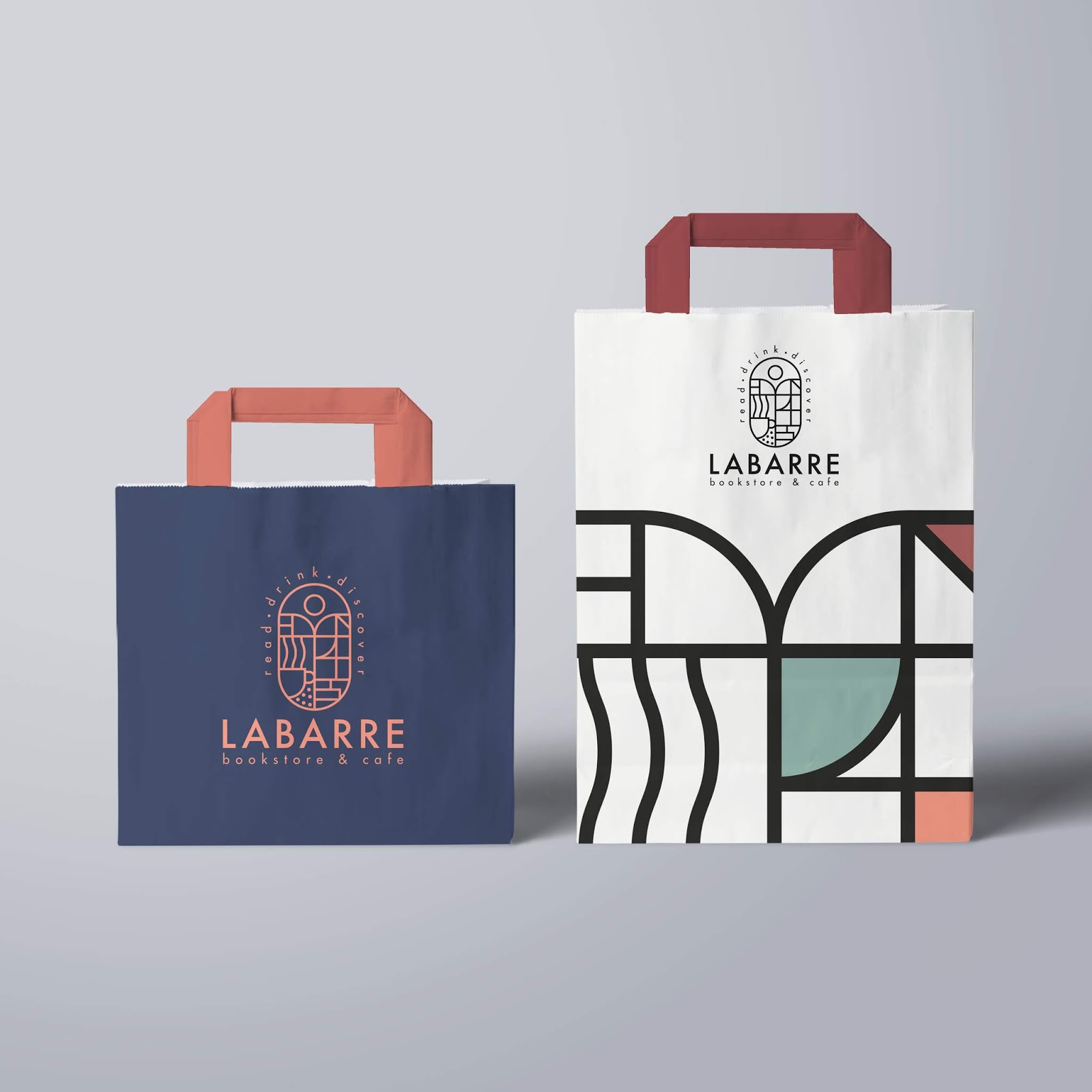 品牌VI设计欣赏：Labarre书店+咖啡馆