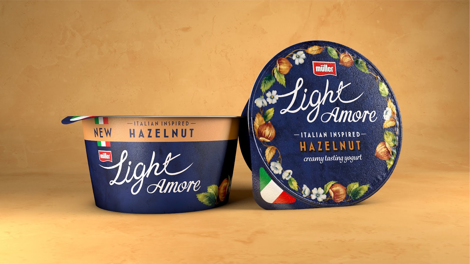 Muller Light Amore意大利风格酸奶包装设计