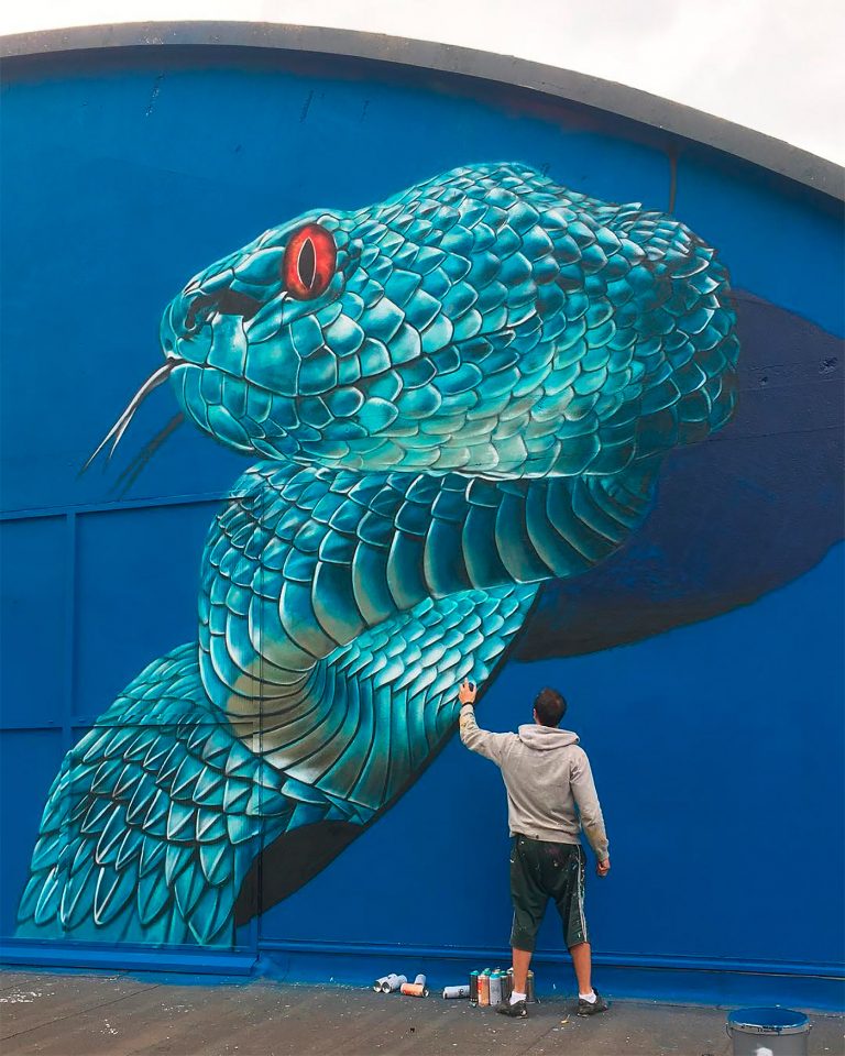 Scaf逼真的3D街头墙绘艺术