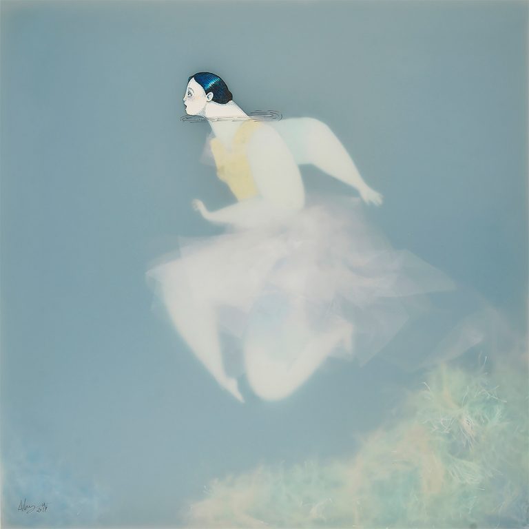 Sonia Alins绘画作品：水中的女人