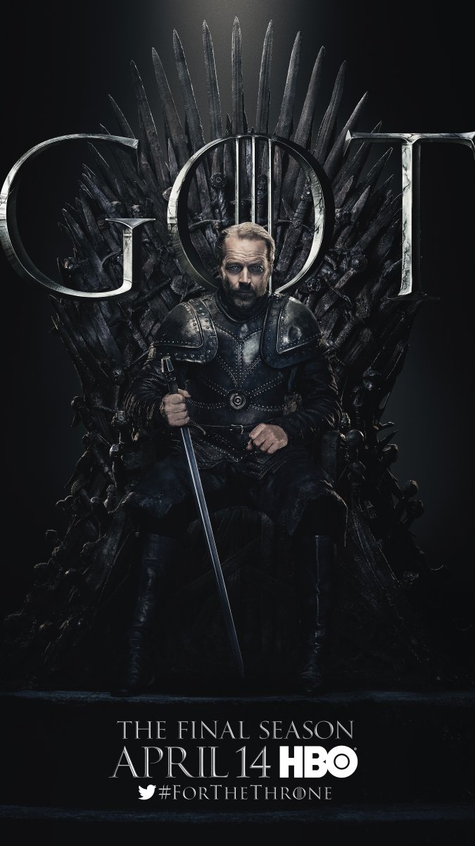 《权利的游戏》(Game of Thrones)最后一季角色海报设计