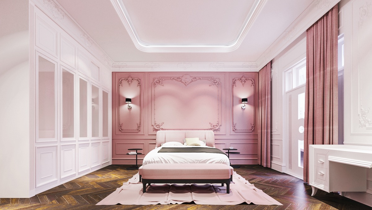 51个粉色卧室设计欣赏