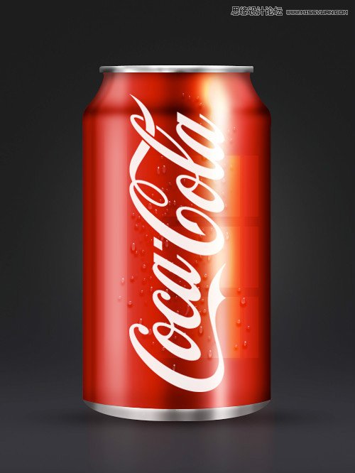 Photoshop绘制可口可乐易拉罐图片