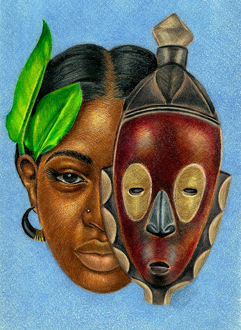 神秘的民族风情：非洲加勒比风格人物肖像画
