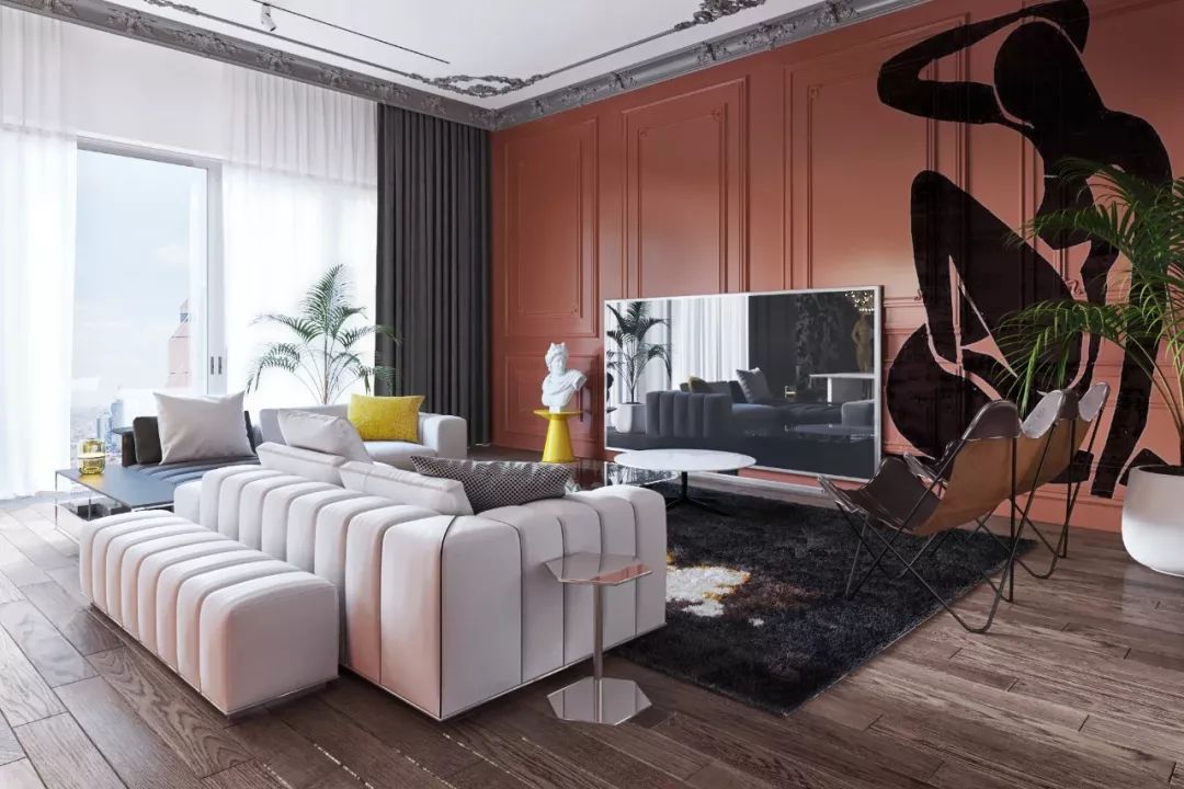 高级灰+橙:奢华优雅的豪宅设计