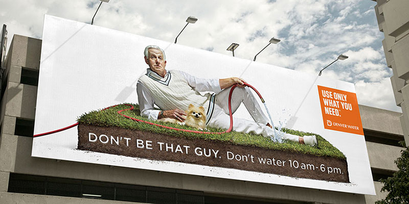 节约水资源户外公益广告设计