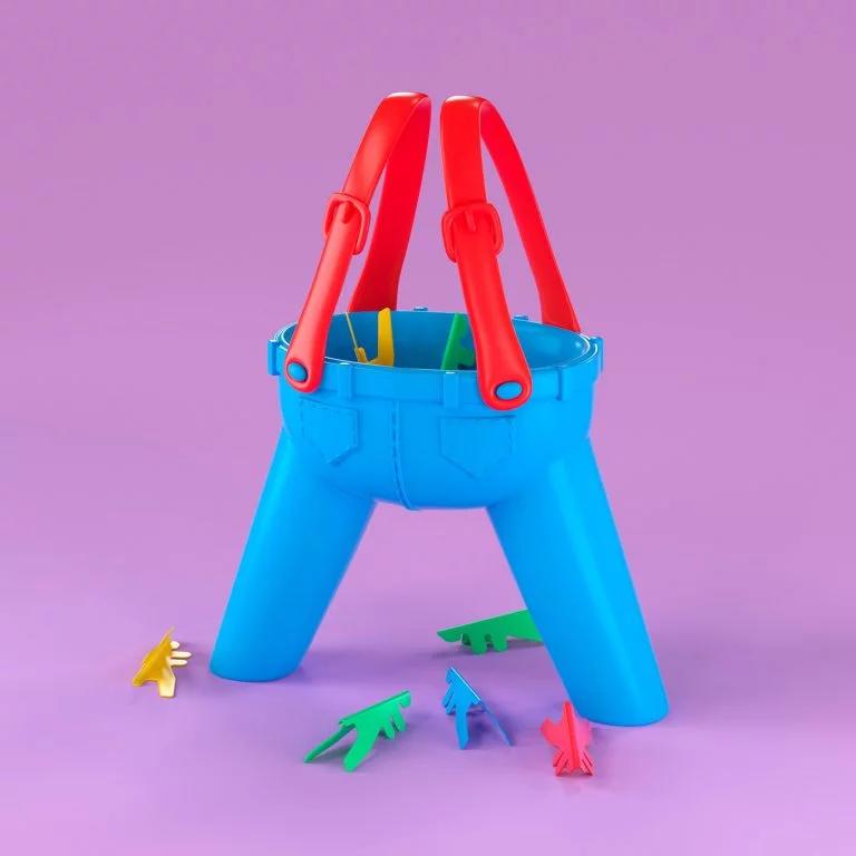 来自怀旧玩具的灵感：Noah Camp创作的3D字母