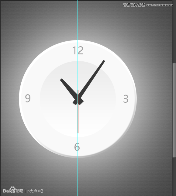 Photoshop绘制立体时尚的钟表效果图