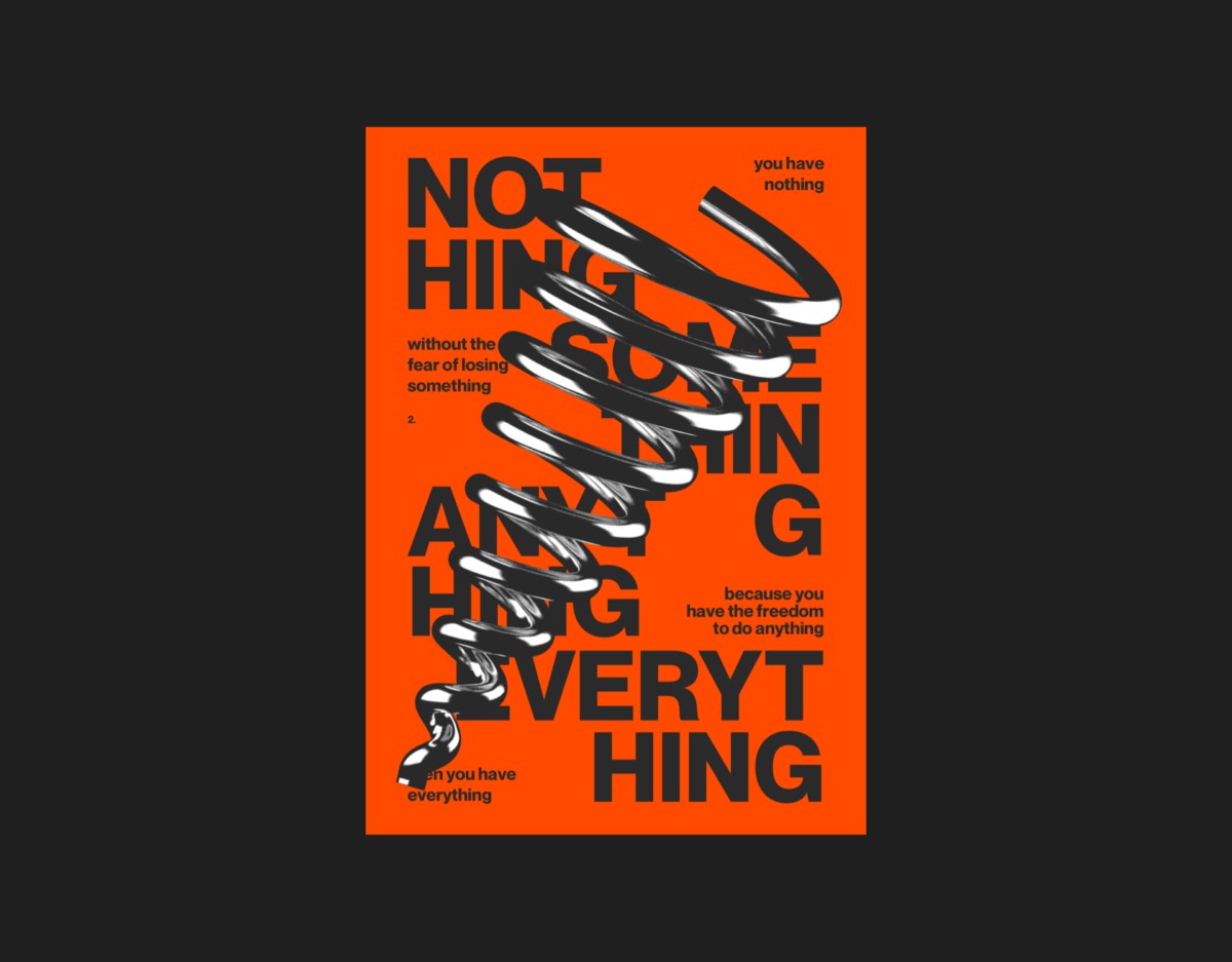 Everything＆Nothing 字型排版海报设计