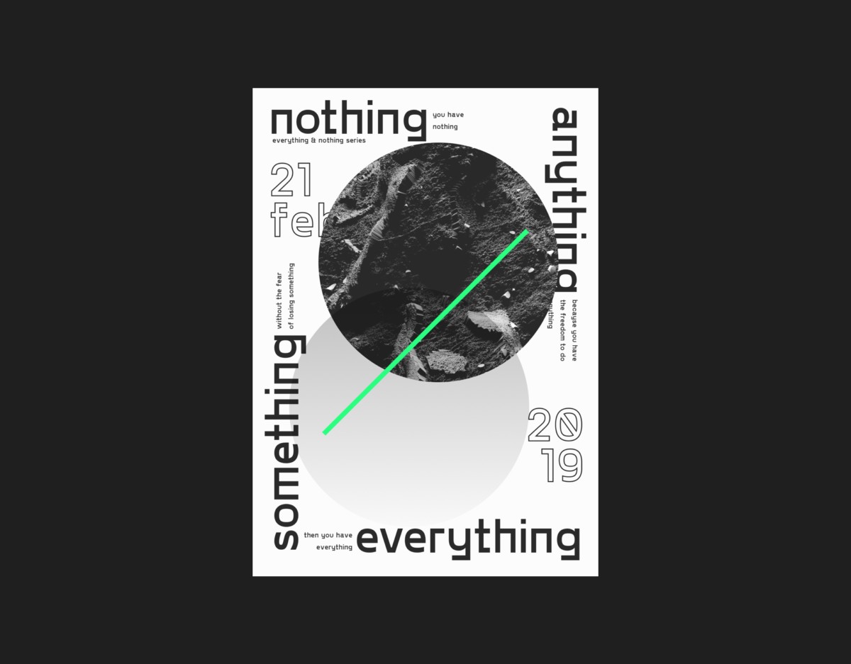 Everything＆Nothing 字型排版海报设计