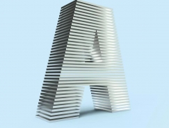 德国设计师 Mark Schwindt 3D字体设计