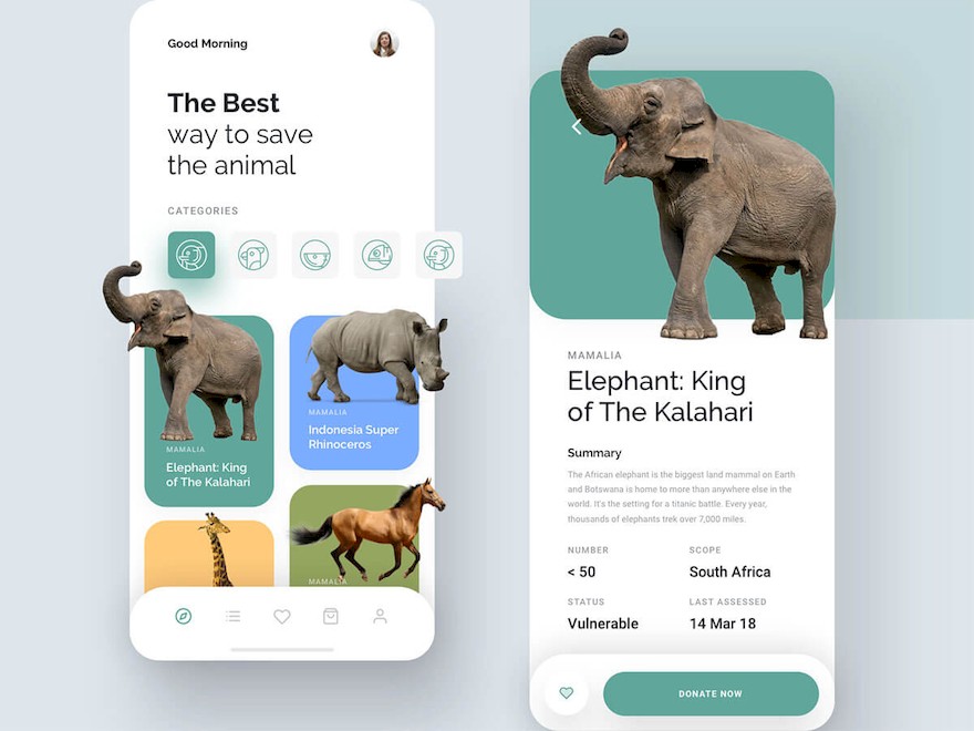 12款动物主题App界面UI设计