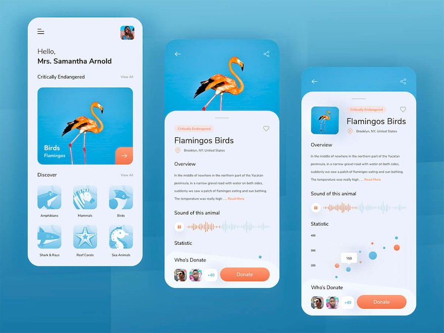 12款动物主题App界面UI设计