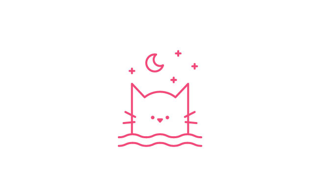 可爱猫咪logo设计欣赏