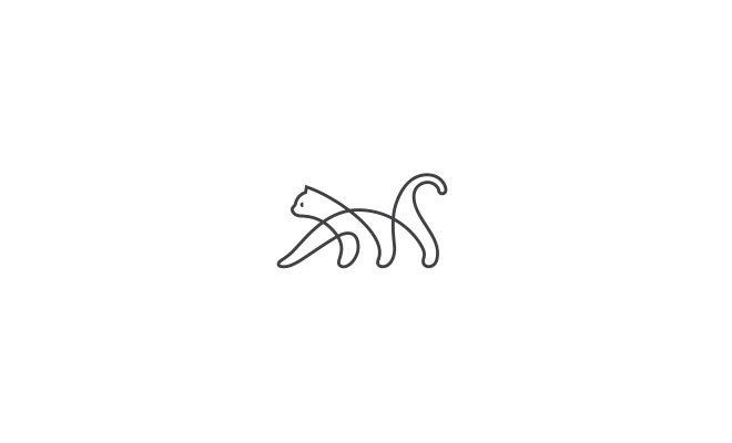 可爱猫咪logo设计欣赏