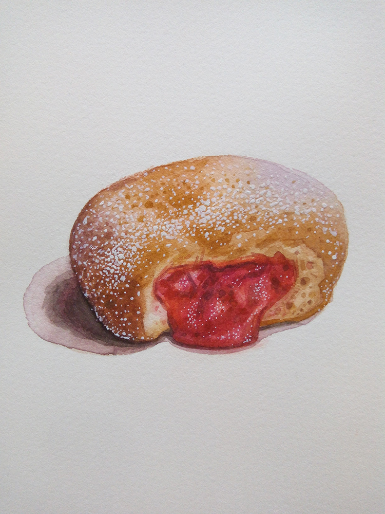 Kseniia Yeromenko甜美食物水彩画作品