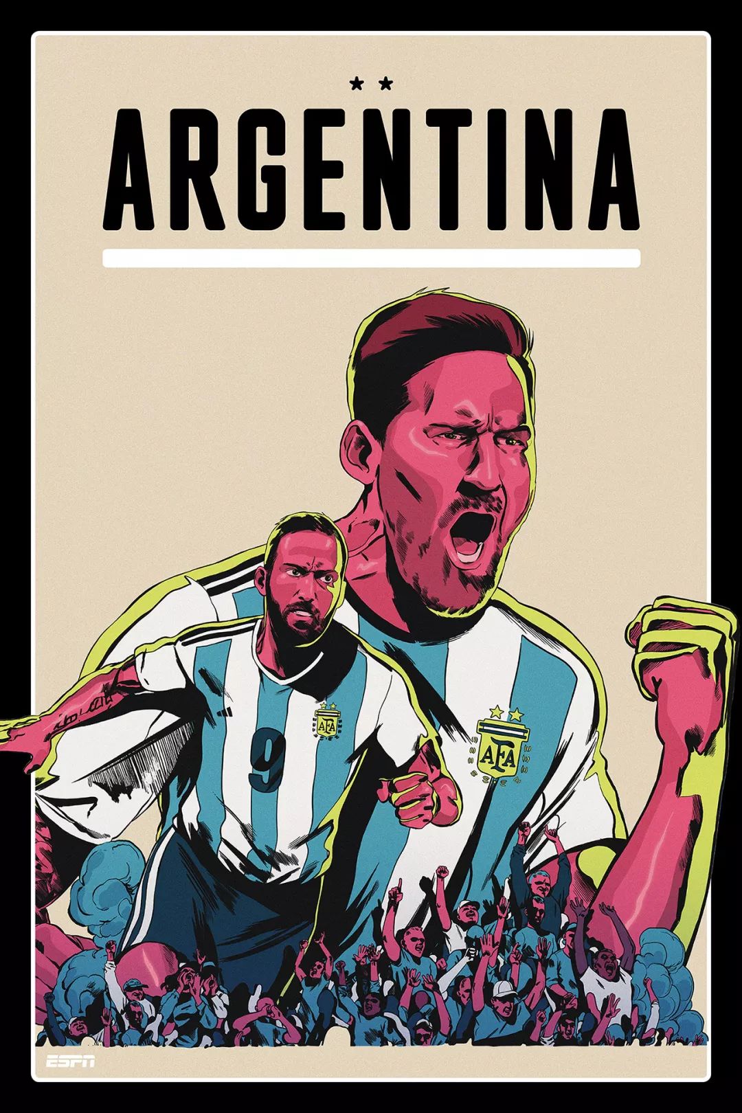 ESPN世界杯插画海报设计