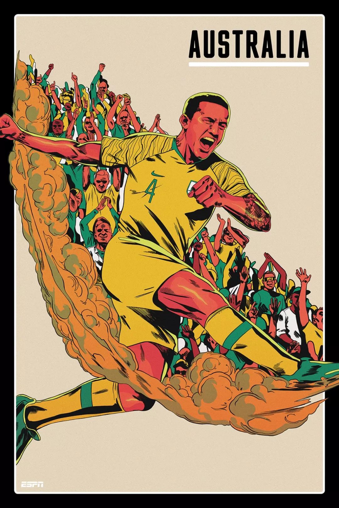 ESPN世界杯插画海报设计
