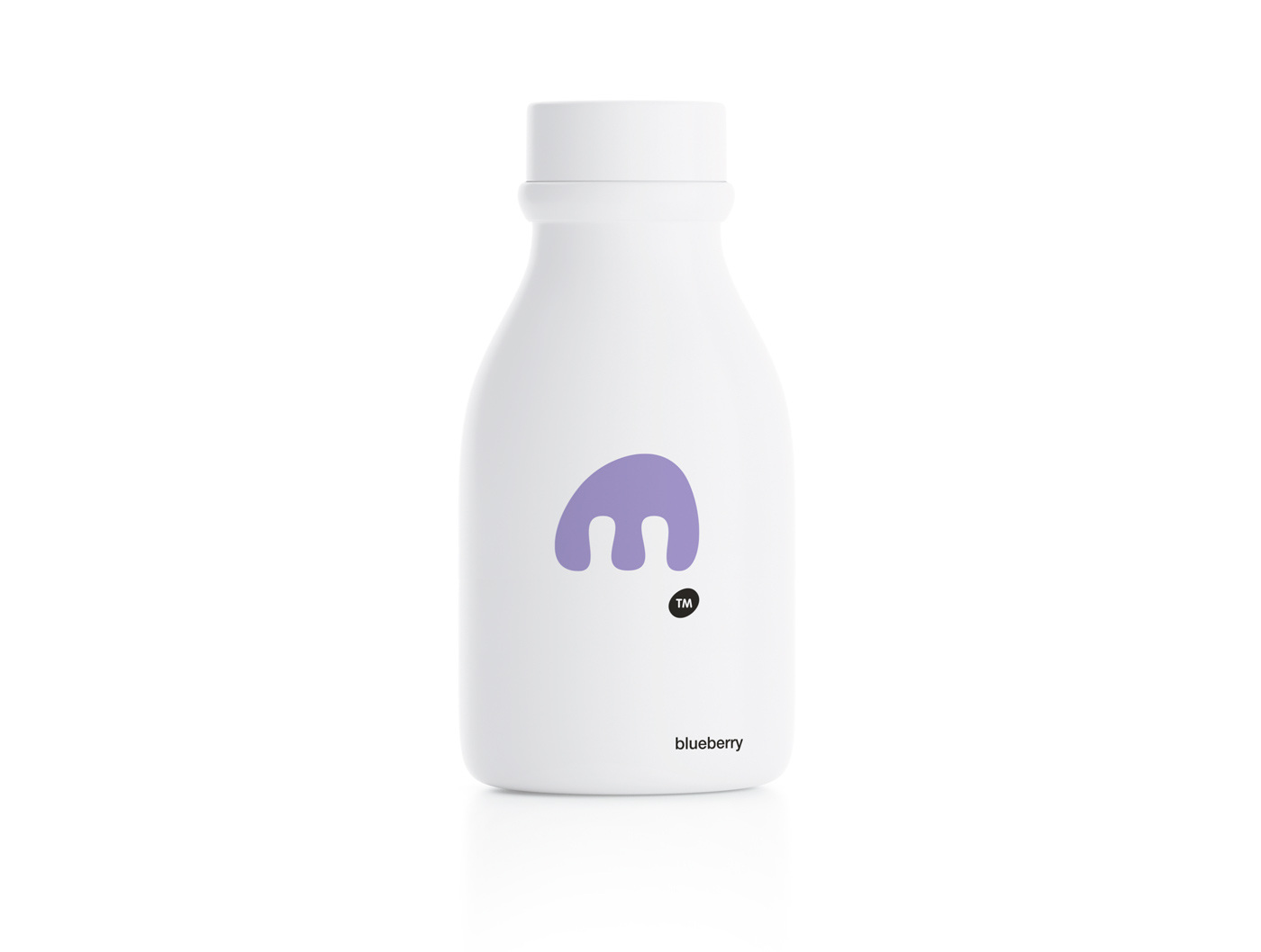 极简风格的MOO酸奶包装