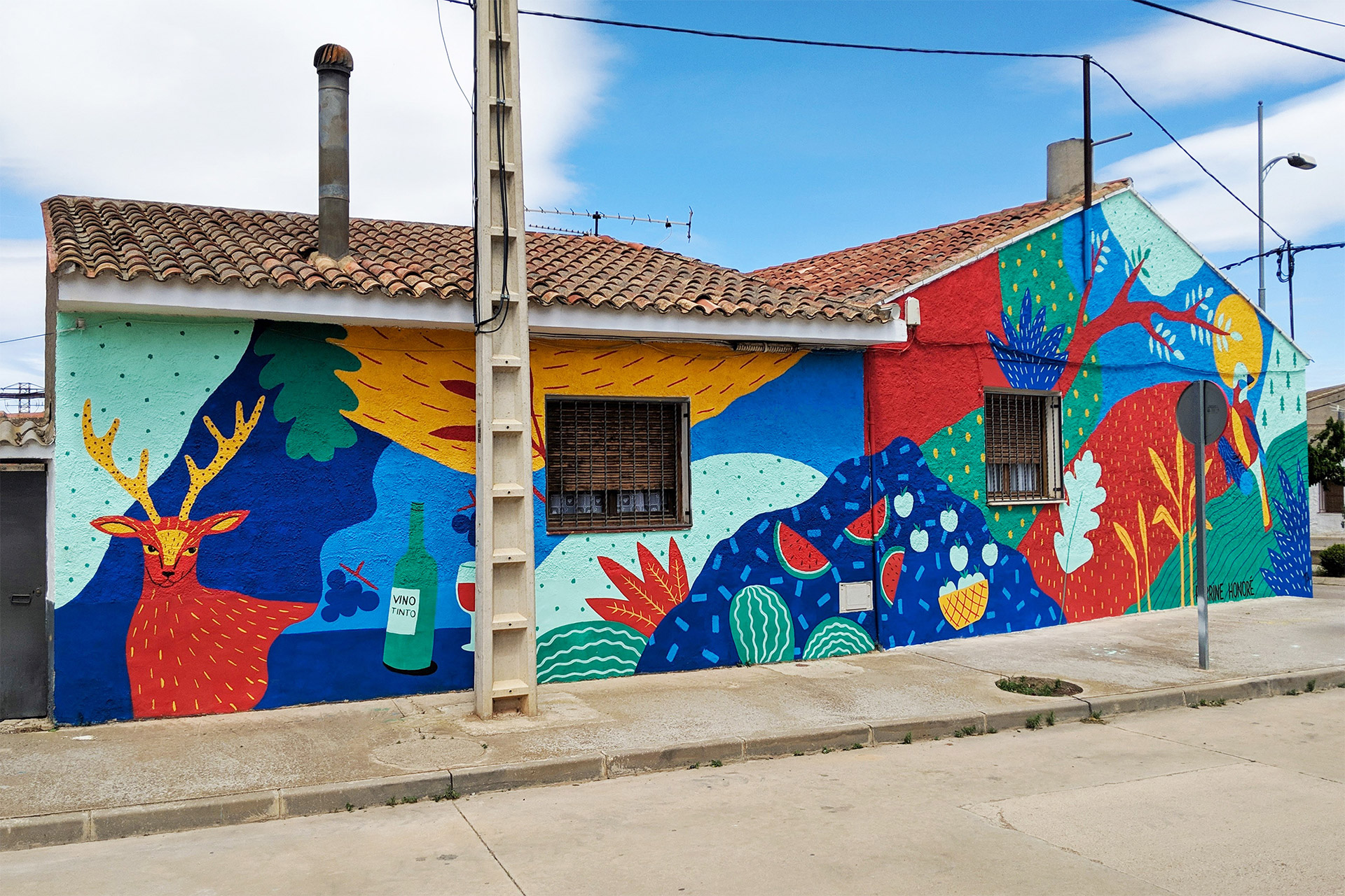 PerrineHonoré可爱又色彩丰富的街头艺术壁画